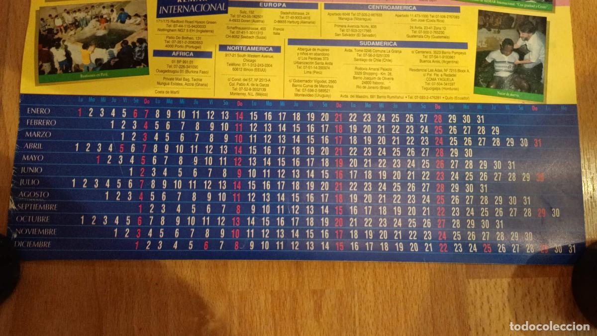 Coleccionismo calendarios: ANTIGUO CALENDARIO DE REMAR A&Ntilde;O 1996 - Foto 2
