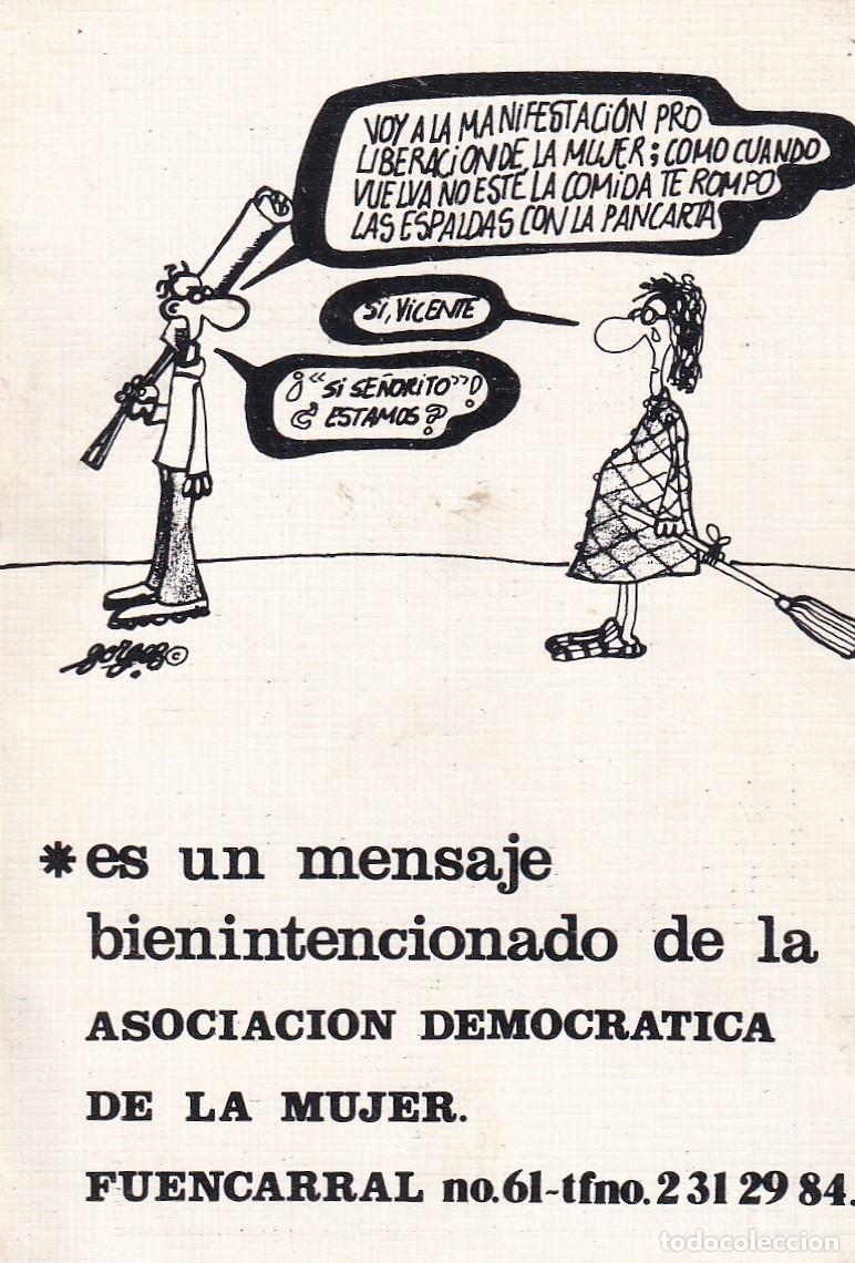 Collectables Calendars: calendario 1978 asociaci&oacute;n democr&aacute;tica de la mujer. Fuencarral Madrid 9,50 x 6,50 cm