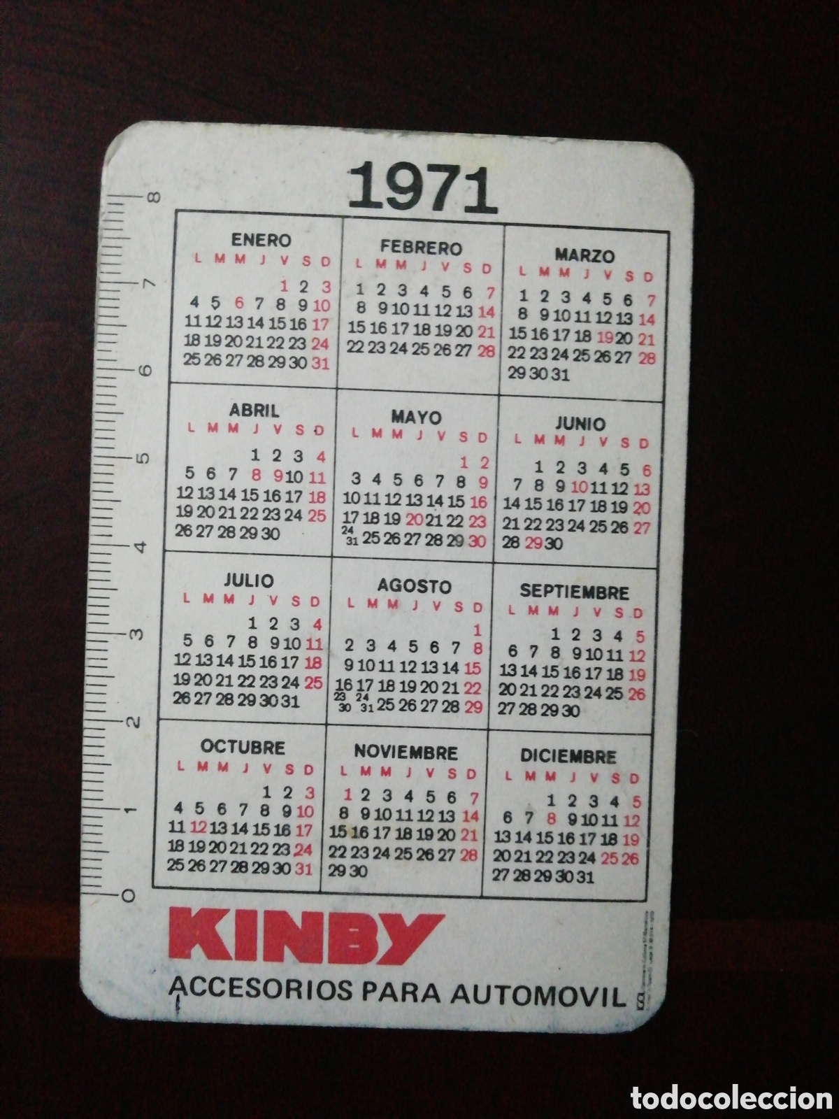 Coleccionismo calendarios: Calendario kinby A&ntilde;o 1971 - Foto 2