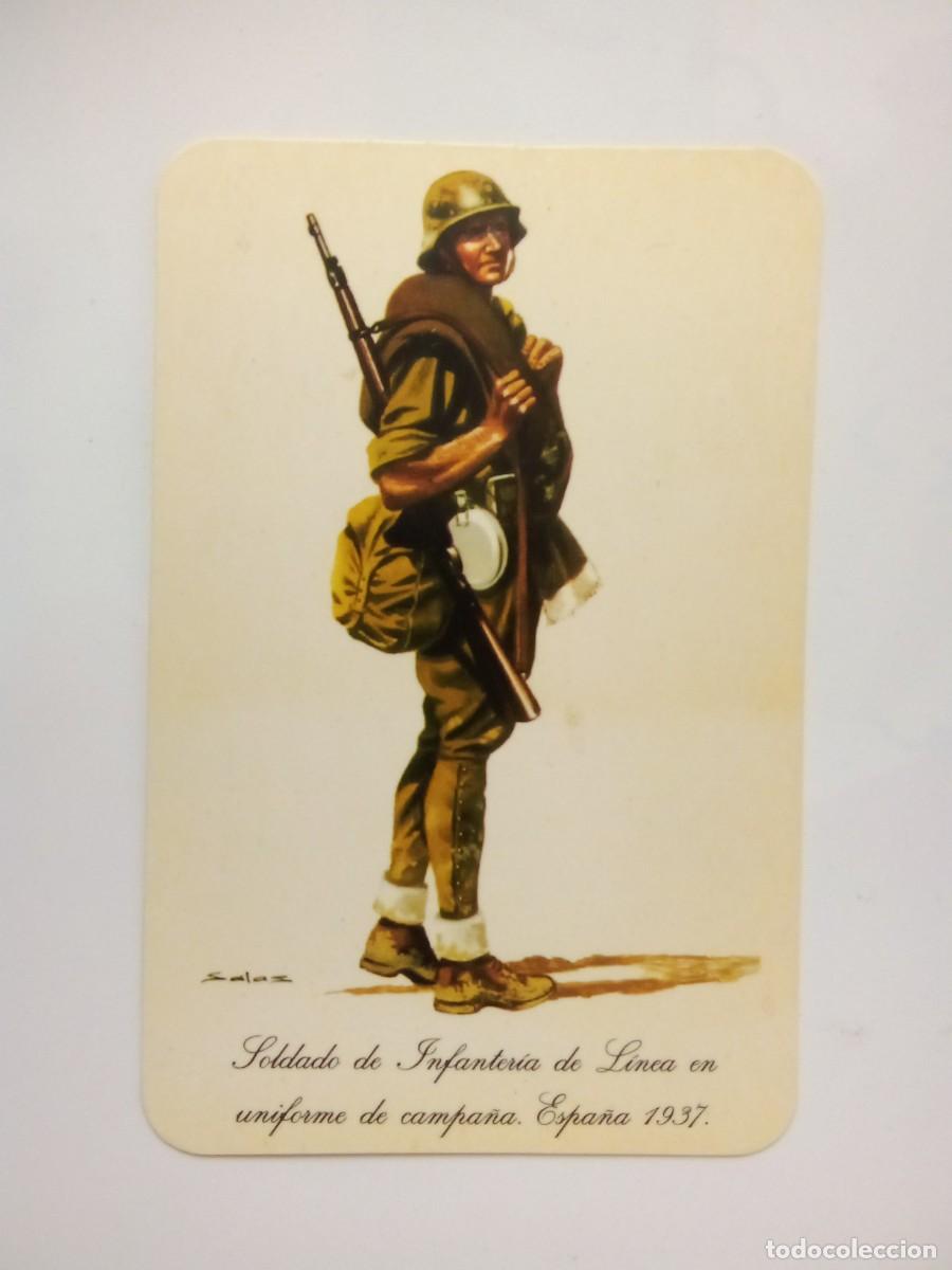 Coleccionismo calendarios: CALENDARIO SOLDADO DE INFANTERIA DE LINEA EN UNIFORME DE CAMPA&Ntilde;A, ACADEMIA MILITAR MARTE MALAGA 1996
