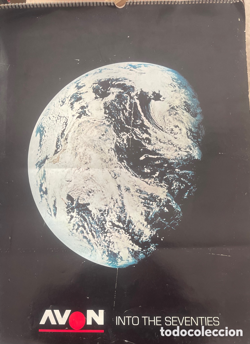 Coleccionismo Calendarios: CALENDARIO VINTAGE 1970 AVON neum&aacute;ticos