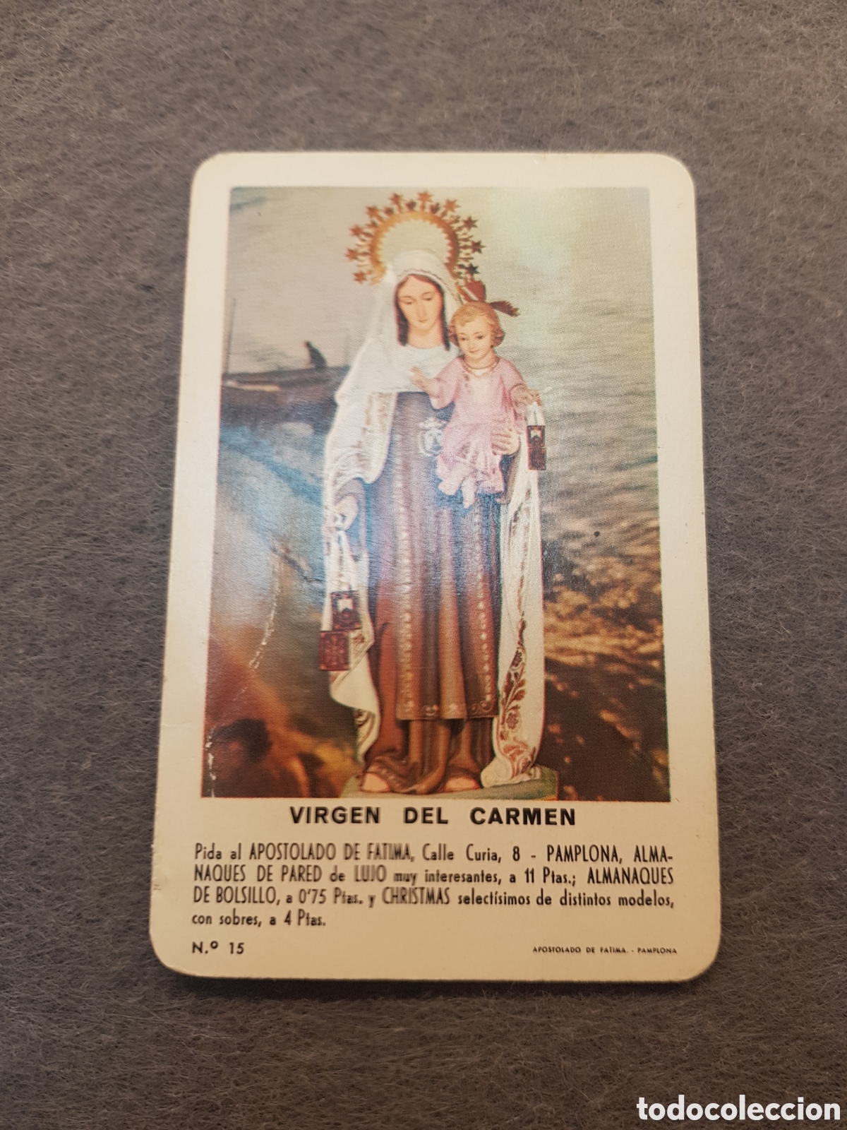 Coleccionismo Calendarios: 1968 CALENDARIO FOURNIER SERIE RELIGIOSA N&deg;15 VIRGEN DEL CARMEN