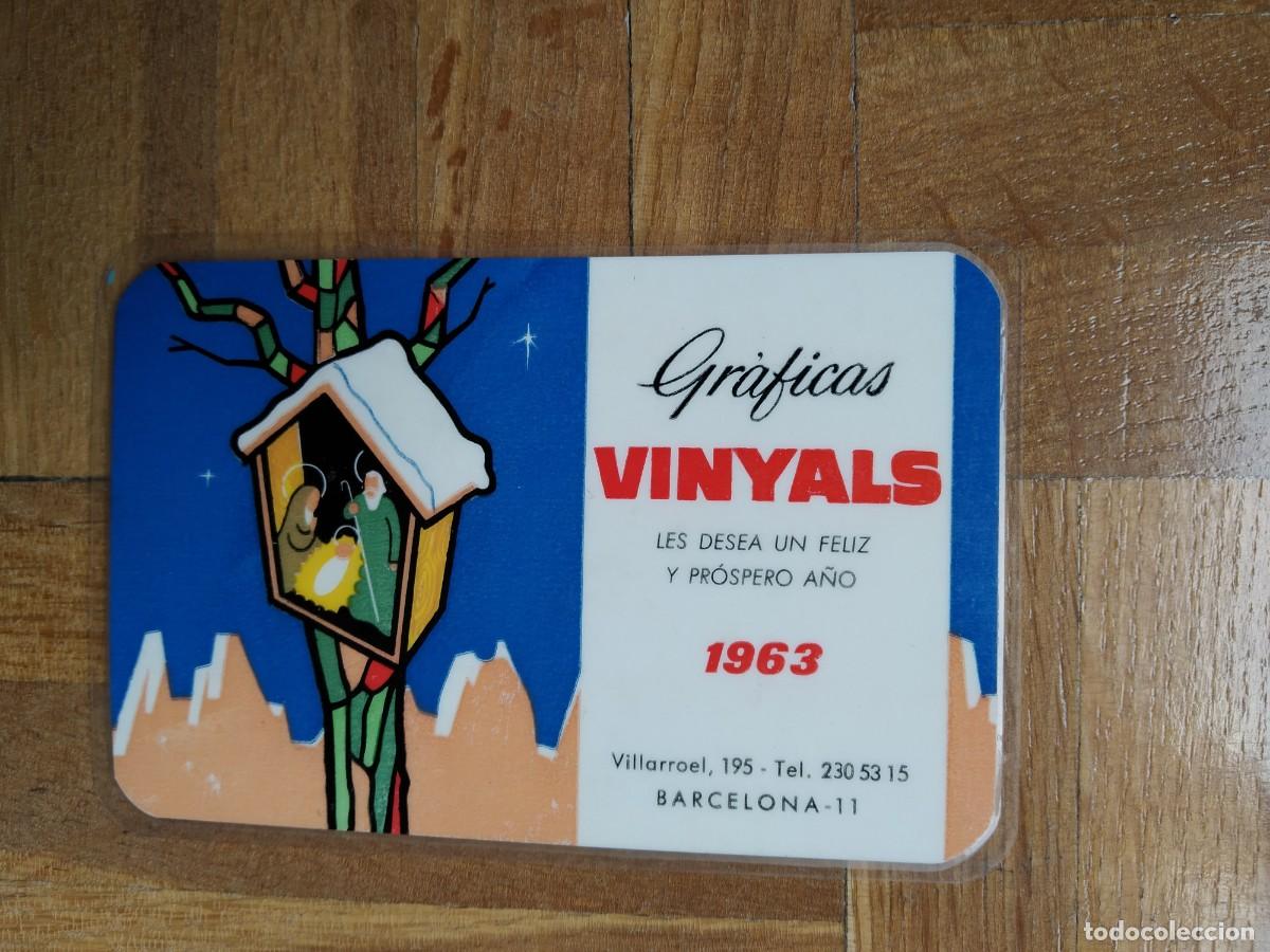 Coleccionismo calendarios: CALENDARIO PUBLICITARIO GRAFICAS VINYALS. BARCELONA. ADORACION NI&Ntilde;O JESUS A&Ntilde;O 1963. PLASTIFICADO VER