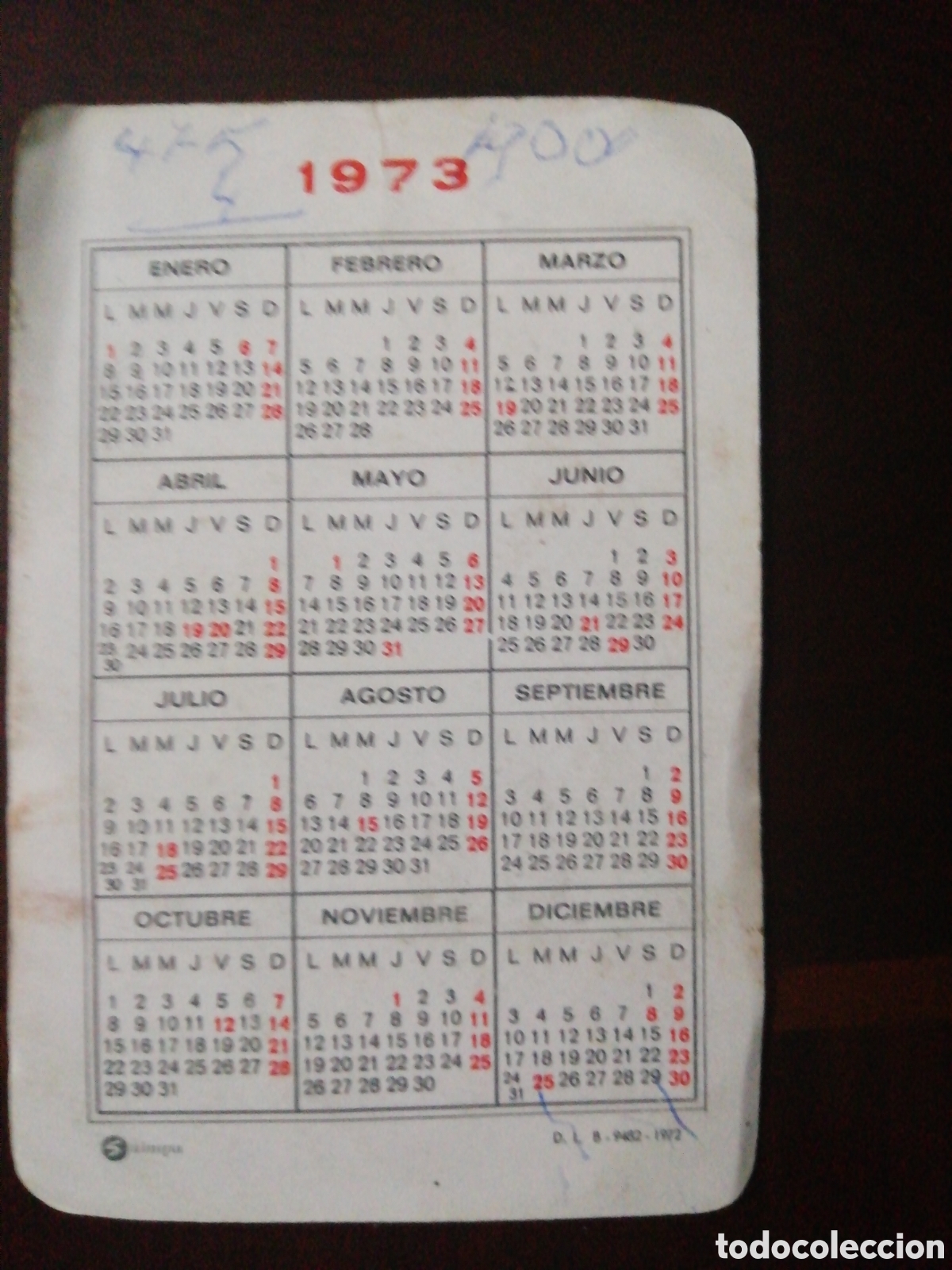 Coleccionismo calendarios: Calendario bra A&ntilde;o 1973 - Foto 2