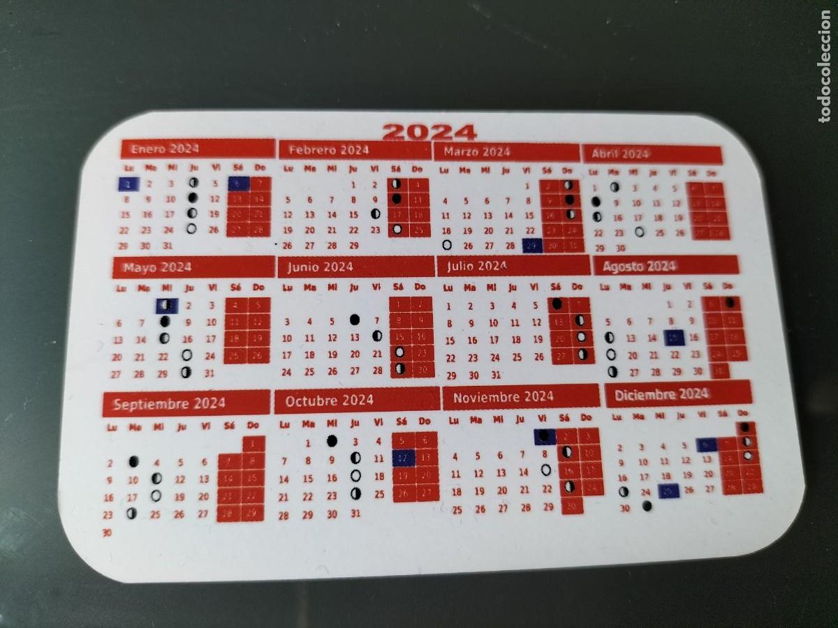 Coleccionismo Calendarios: 1 CALENDARIO BOLSILLO - 2024 PARA COLECCION