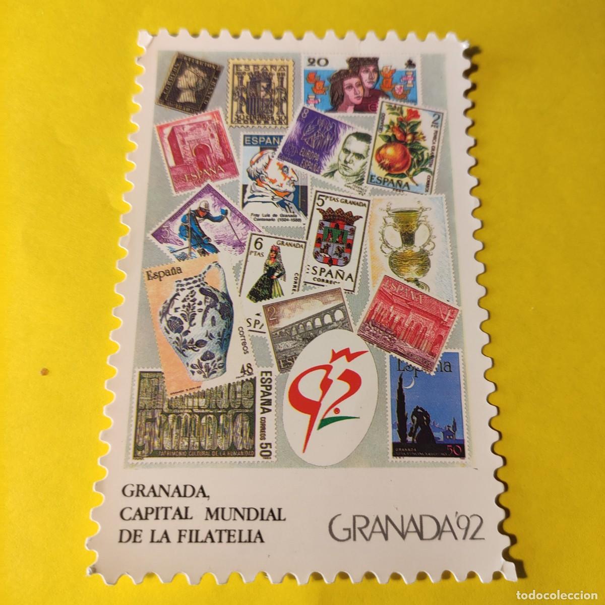 Coleccionismo Calendarios: CALENDARIO . PULEVA - EXPOSICION MUNDIAL DE FILATELIA - GRANADA&acute;92, 1992 * CAJA POSTAL CORREOS* T1