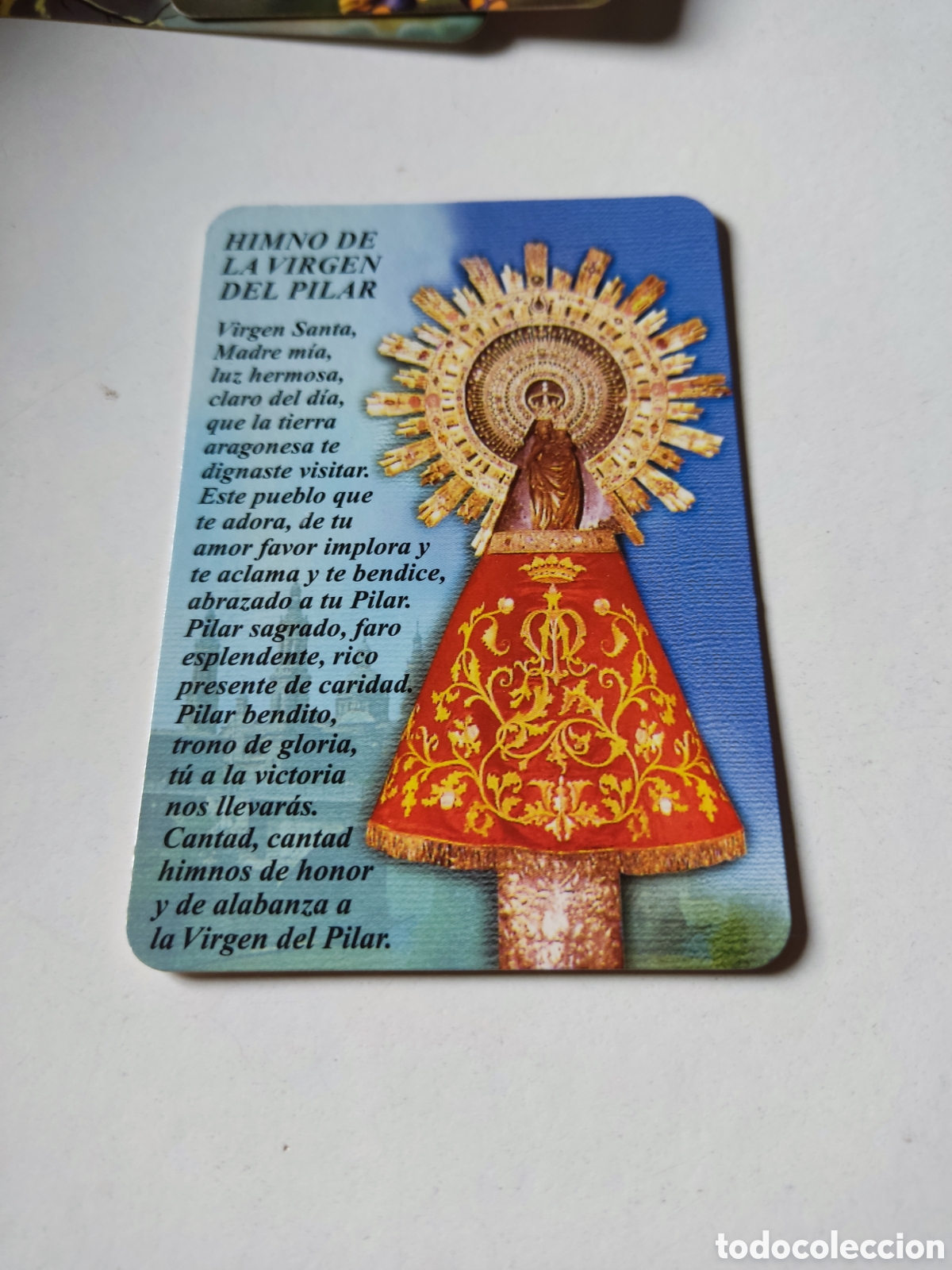 Coleccionismo Calendarios: Calendario religioso himno de la virgen del pilar