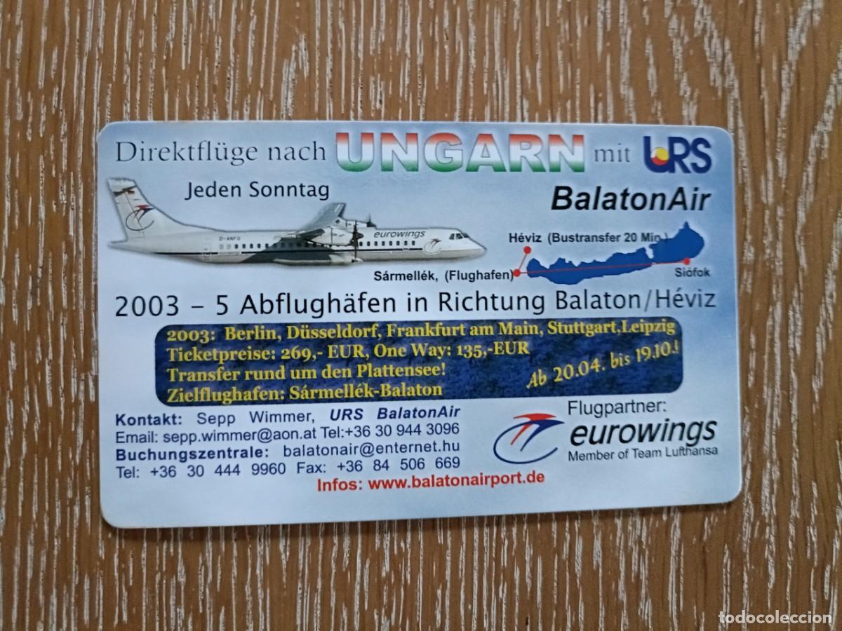 Coleccionismo Calendarios: VCK 4009 Calendario bolsillo - A&Ntilde;O 2003 - BALATONAIR BALATON AIRPORT COMPA&Ntilde;&Iacute;A A&Eacute;REA AVI&Oacute;N