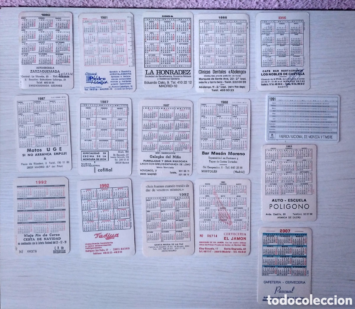 Coleccionismo calendarios: Lote calendarios de bolsillo - Foto 2