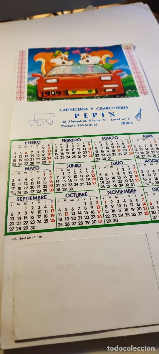 Colecionismo Calend&aacute;rios: CALENDARIO CARNICERIA PEPIN JEREZ 1999