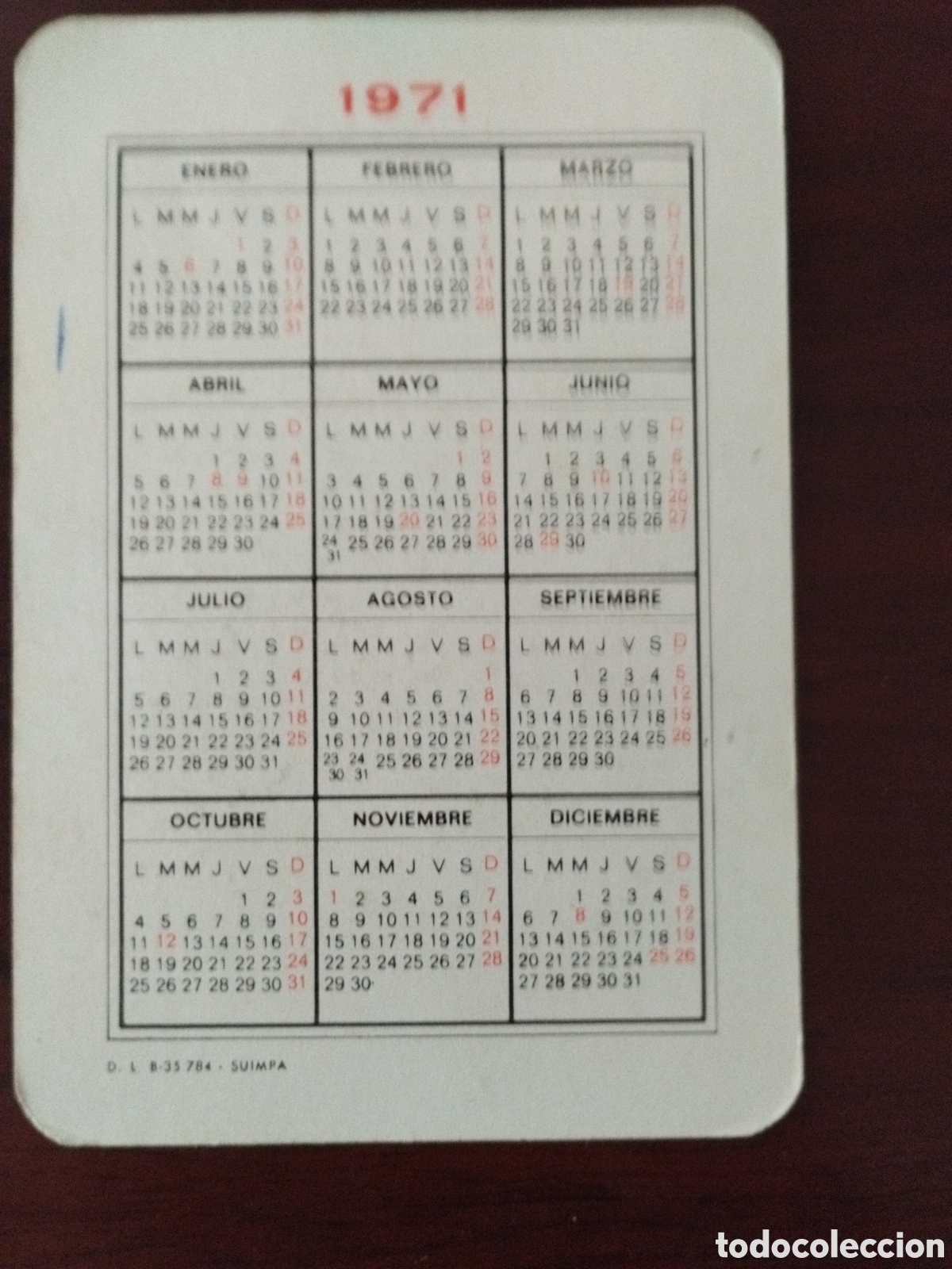 Coleccionismo calendarios: Calendario bra a&ntilde;o 1971 - Foto 2
