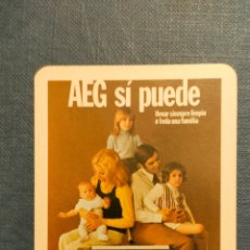 Coleccionismo Calendarios: CALENDARIO FOURNIER AEG DEL AÑO 1972