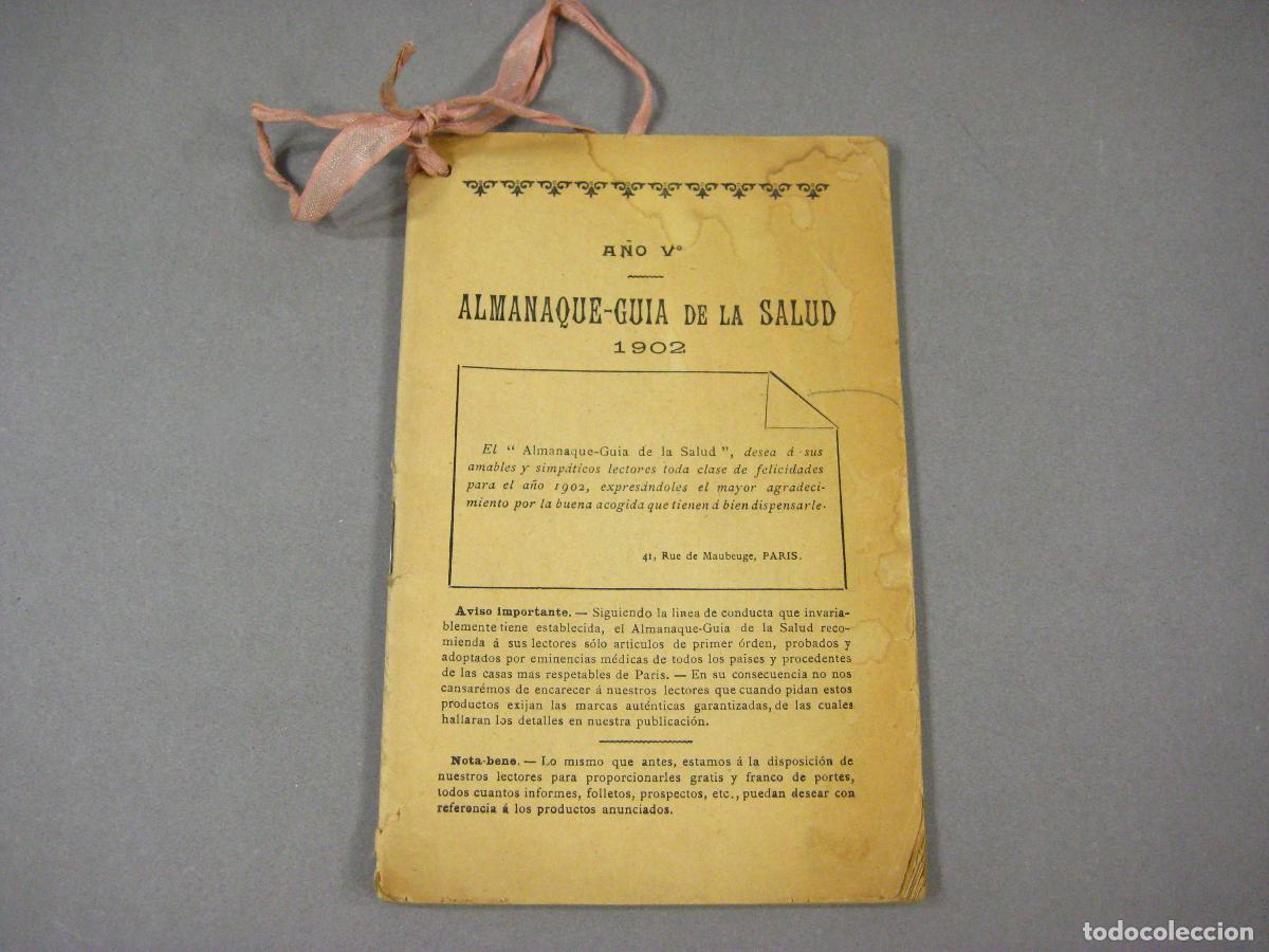 Coleccionismo Calendarios: CALENDARIO ALMANAQUE GUIA DE LA SALUD. 1902