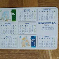 Coleccionismo Calendarios: CALENDARIO PUBLICITARIO SEGUROS PREVENTIVA. MADRID. SIN AÑO VER FOTOS