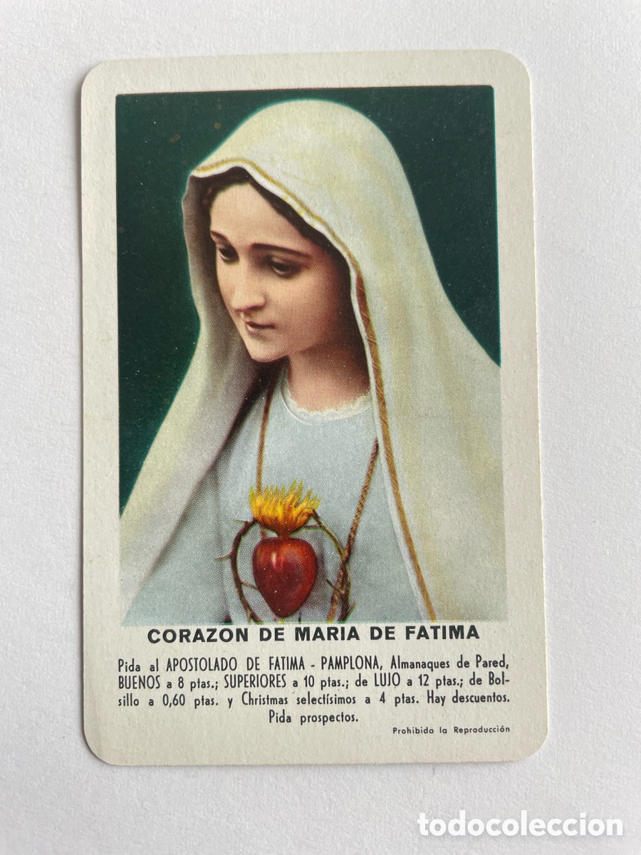 Coleccionismo Calendarios: calendario Fournier 1961, Coraz&oacute;n de Maria
