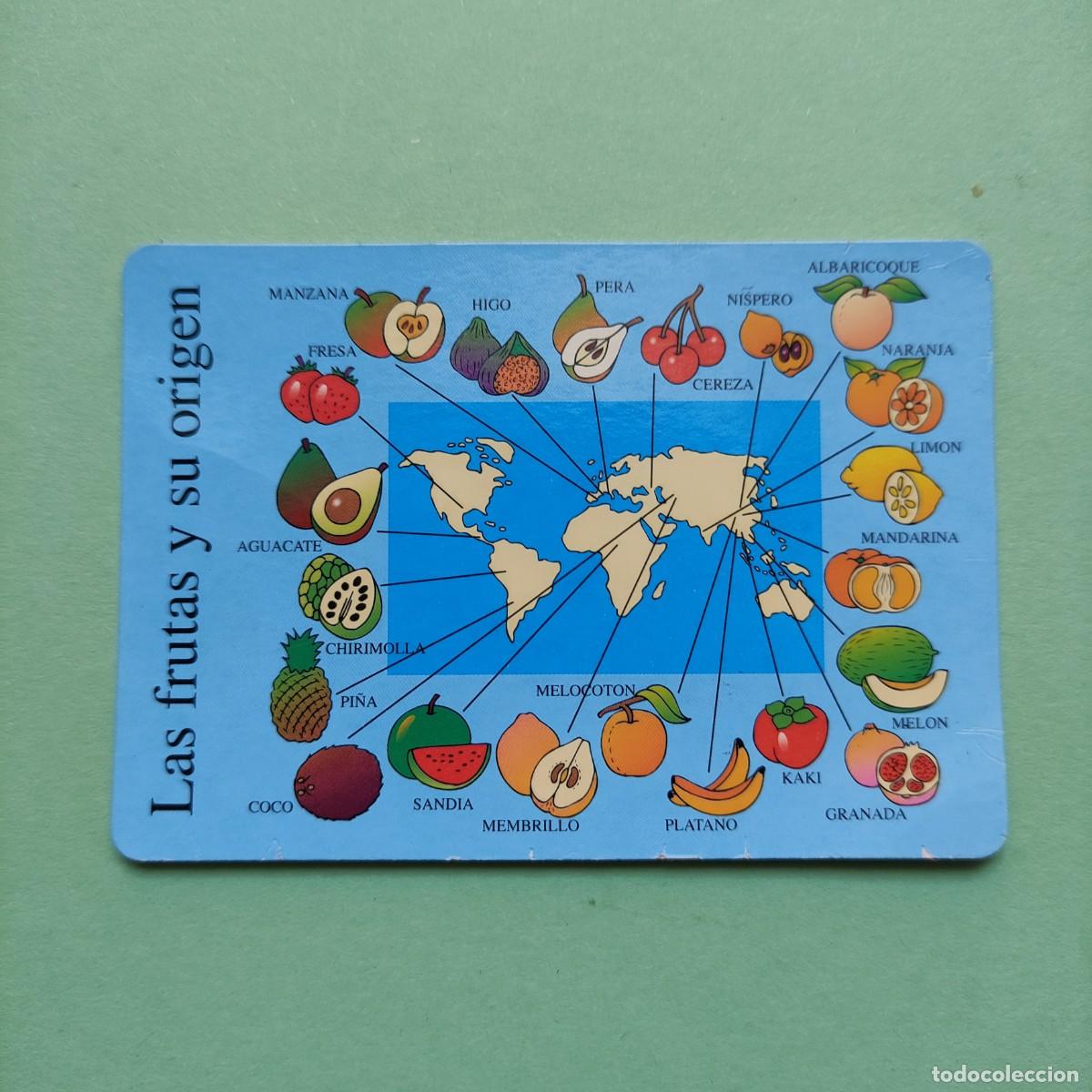 Colecionismo Calend&aacute;rios: CALENDARIO BOLSILLO . CONSEJOS . LAS FRUTAS Y SU ORIGEN 1996 ** CON PUBLICIDAD ** T4