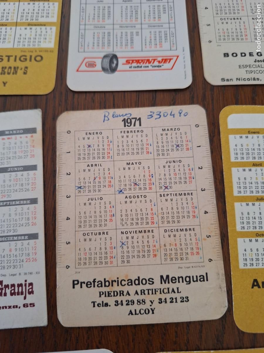 Coleccionismo calendarios: Lote calendarios 1971 - Foto 2