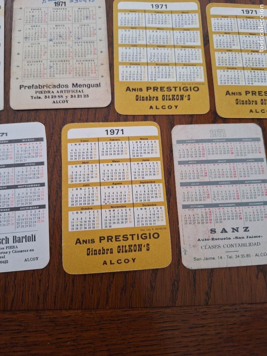 Coleccionismo calendarios: Lote calendarios 1971 - Foto 3
