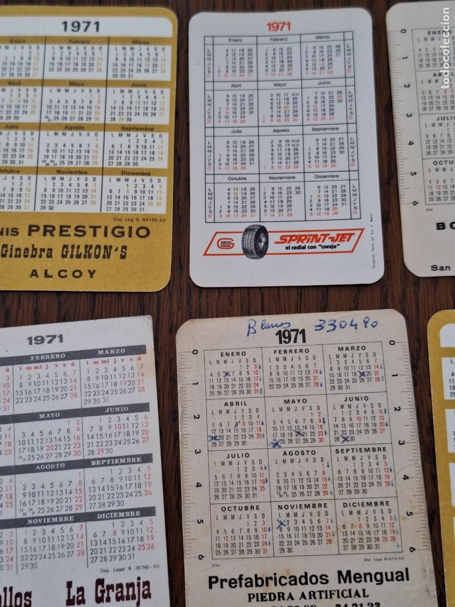 Coleccionismo calendarios: Lote calendarios 1971 - Foto 5