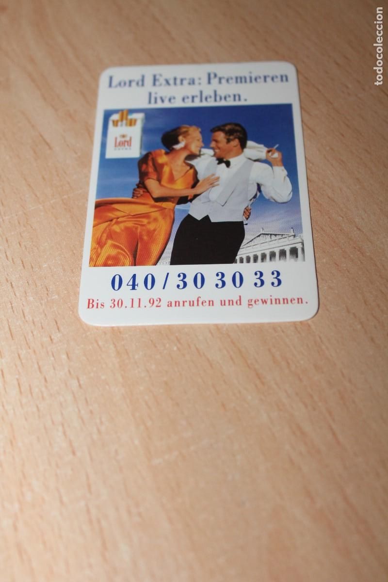 Coleccionismo calendarios: CALENDARIO DE BOLSILLO. TABACO. CIGARROS. CIGARRILLOS. Marca LORD EXTRA. A&Ntilde;O 1992-1993-1994.