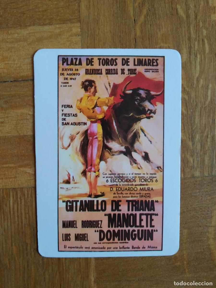 Coleccionismo Calendarios: CALENDARIO PUBLICITARIO TAURINO TOROS PLAZA DE TOROS DE LINARES. MANOLETE DOMINGUIN A&Ntilde;O 1986 VER