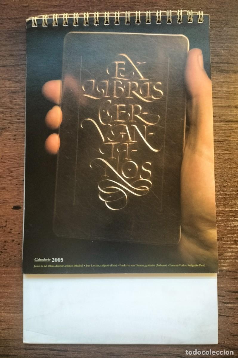 Coleccionismo Calendarios: CALENDARIO DE MESA EXLIBRIS CERVANTINOS, A&Ntilde;O 2005, JAVIER G. DEL OLMO, 26,5X15 CM