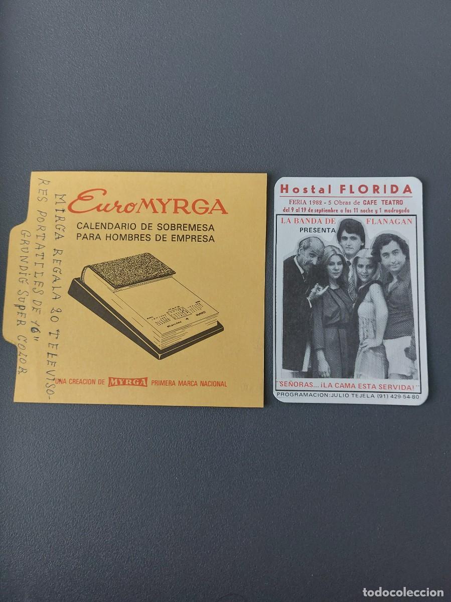 Coleccionismo Calendarios: Calendarios 1982 - euromyrga - Hostal Florida