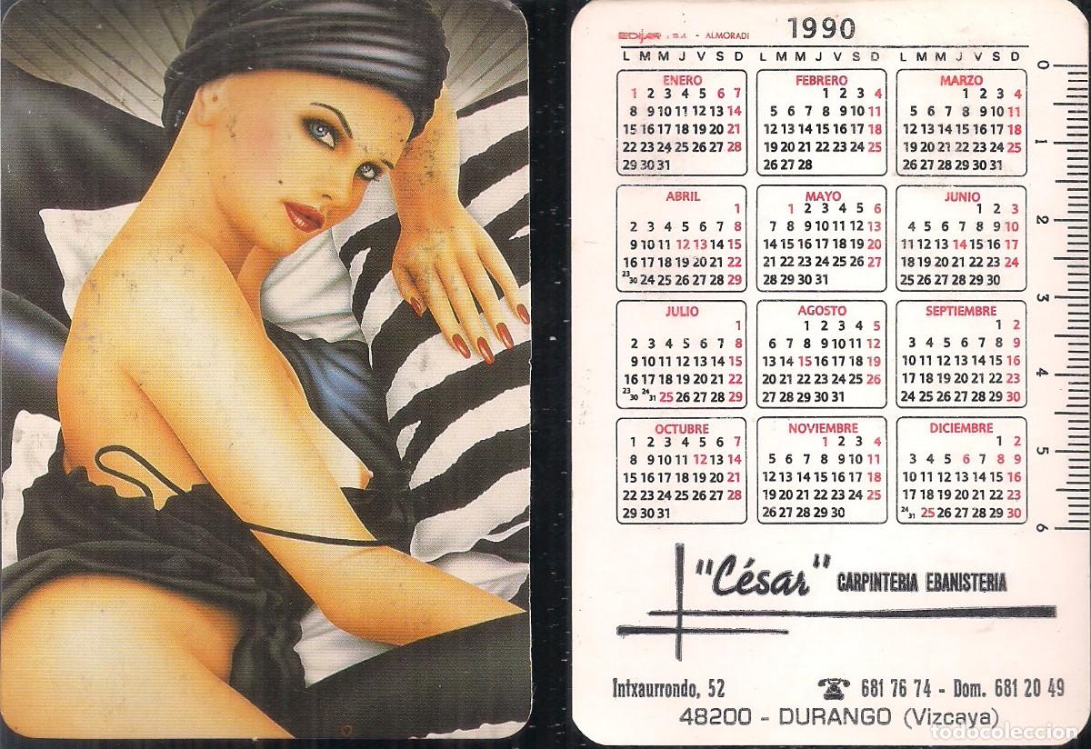Coleccionismo calendarios: CALENDARIO DE BOLSILLO 1990. CARPINTERIA CESAR DURANGO - Foto 1