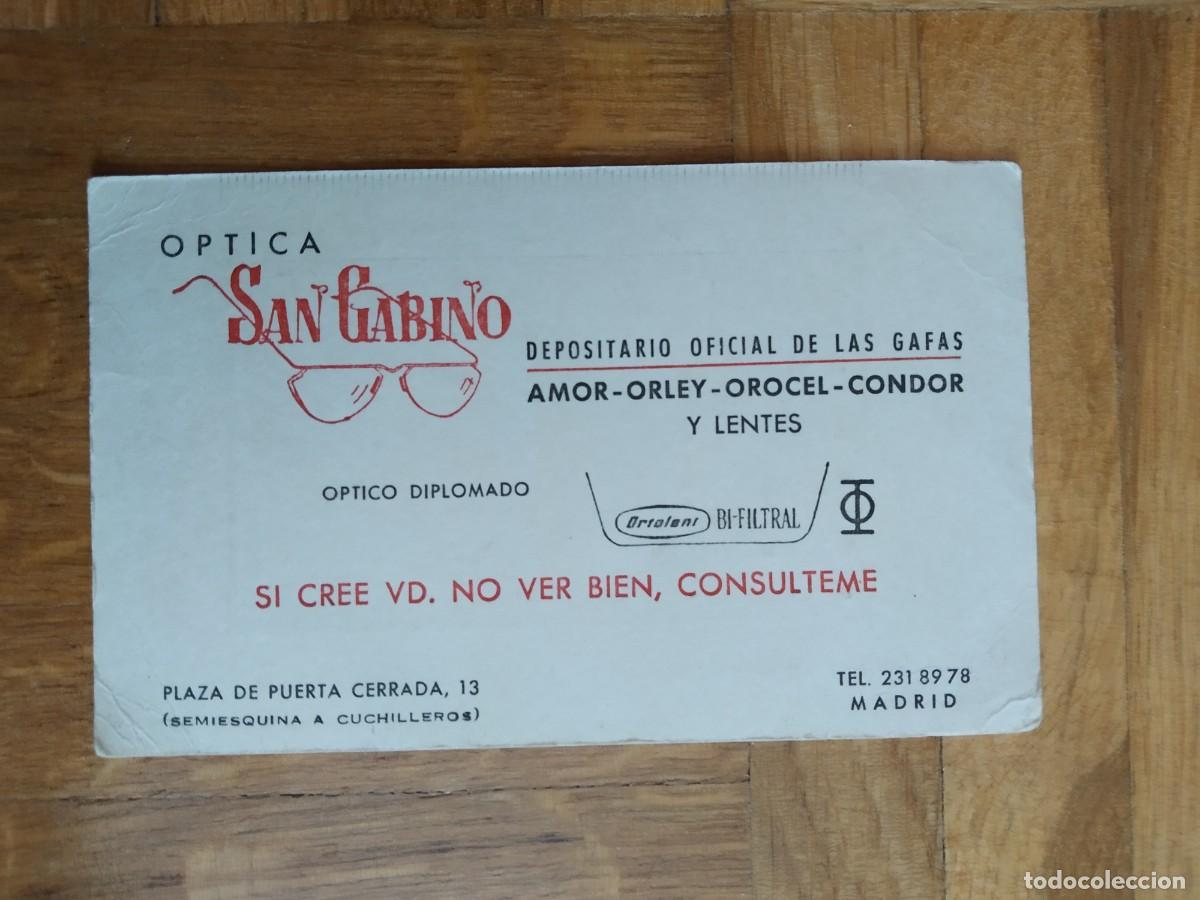 Colecionismo Calend&aacute;rios: CALENDARIO PUBLICITARIO OPTICA SAN GABINO A&Ntilde;O 1962. VER FOTOS