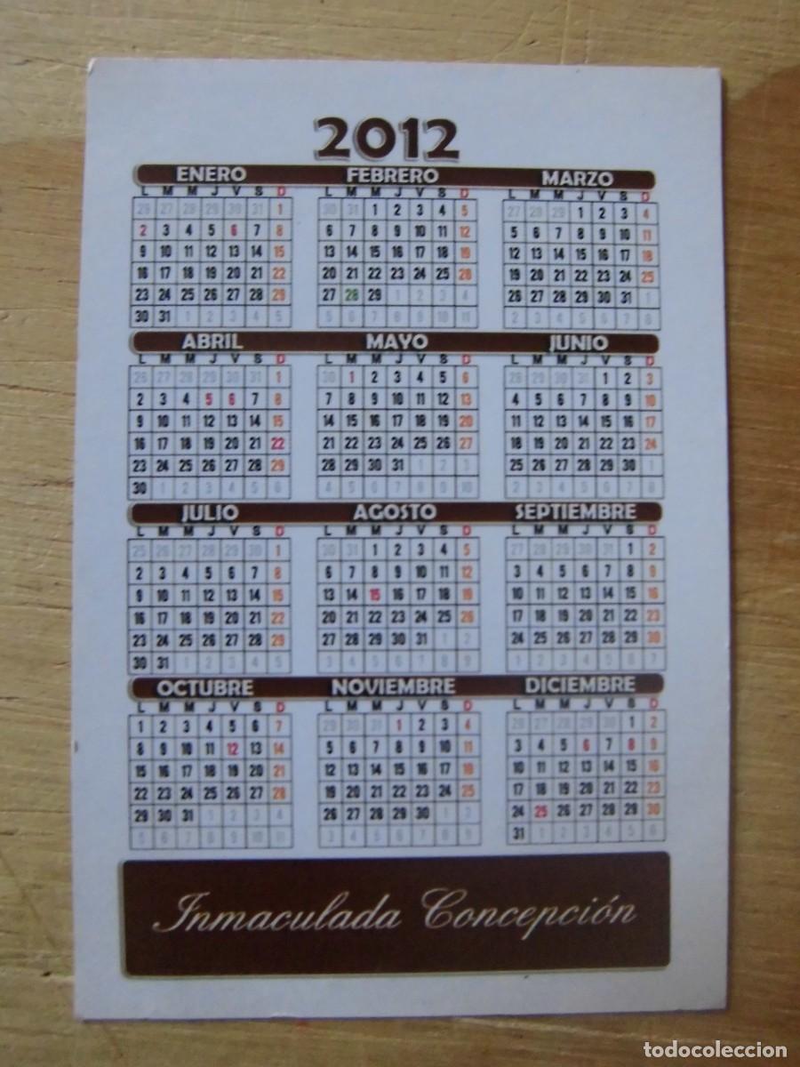 Coleccionismo calendarios: CALENDARIO INMACULADA CONCEPCI&Oacute;N 2012 - Foto 2