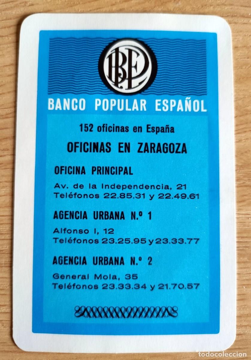 Coleccionismo Calendarios: Calendario Fournier del Banco Popular Espa&ntilde;ol A&ntilde;o 1967 Oficinas en Zaragoza