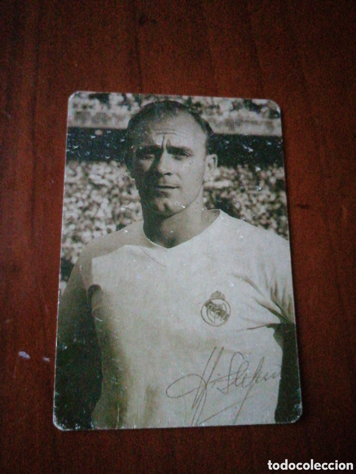 Coleccionismo Calendarios: CALENDARIO REAL MADRID PE&Ntilde;A MADRIDISTA LA SAETA 2001 DI STEFANO FOTO CON FIRMA