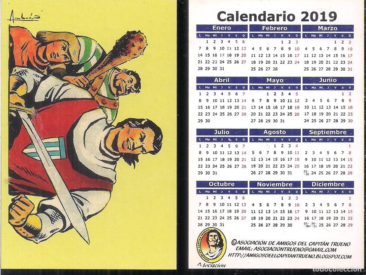 Coleccionismo calendarios: CALENDARIO DE BOLSILLO 2019. ASOCIACION DE AMIGOS DEL CAPITAN TRUENO
