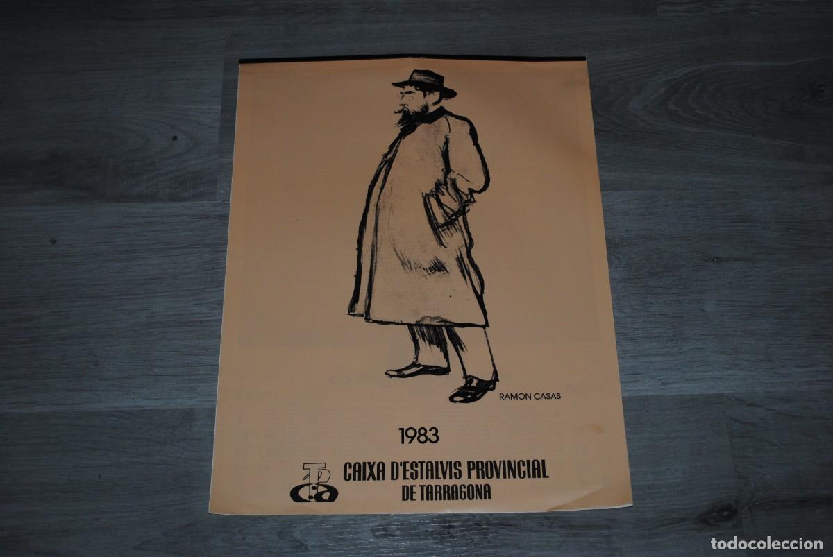 Coleccionismo Calendarios: ANTIGUO CALENDARIO DE PARED- CAIXA D SETALVIS PROVINCIAL DE TARRAGONA - 1983 - RAMON CASAS