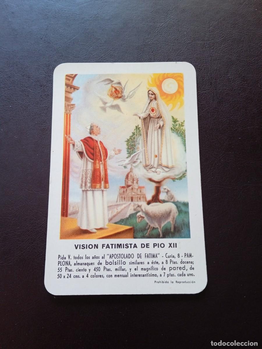 Sammeln von Kalendern: 12 Calendario de bolsillo Fournier 1960 Visi&oacute;n Fatimista de P&iacute;o XII