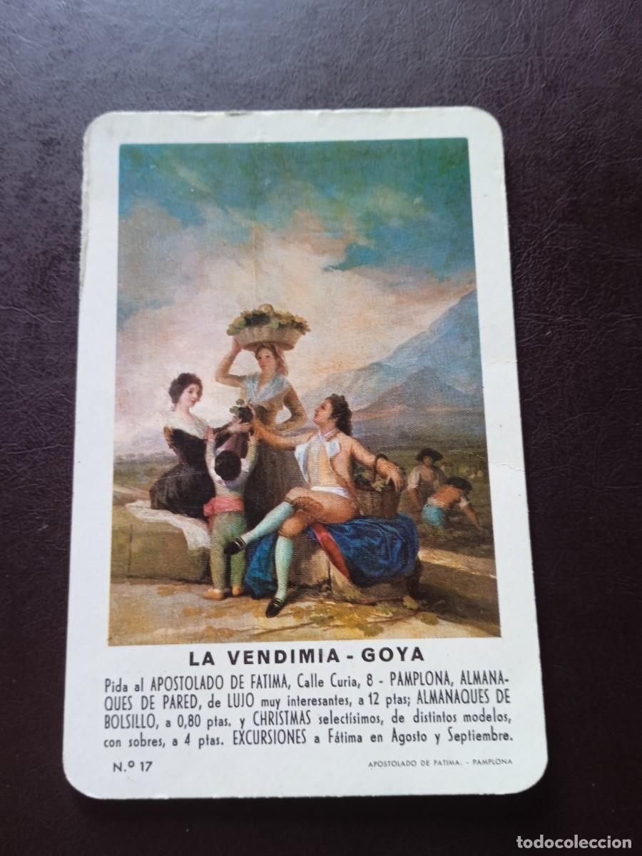 Collectables Calendars: 216 Calendario de bolsillo Fournier 1967 La vendimia Goya