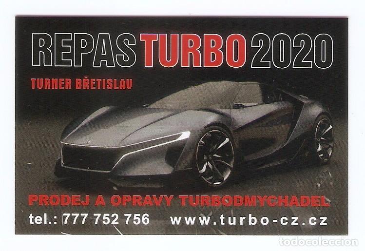 Coleccionismo calendarios: CALENDARIO DE BOLSILLO REP&Uacute;BLICA CHECA A&Ntilde;O 2020 COCHE - REPAS TURBO- VER FOTO REVERSO