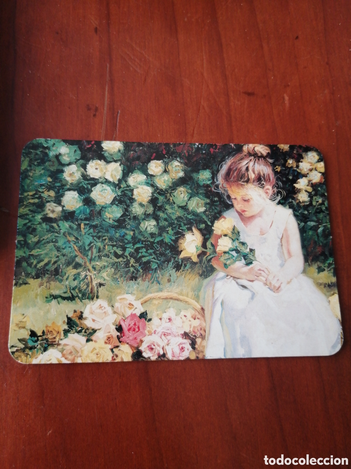 Coleccionismo Calendarios: CALENDARIO PINTURA CUADRO 2005 NI&Ntilde;A CON FLORES