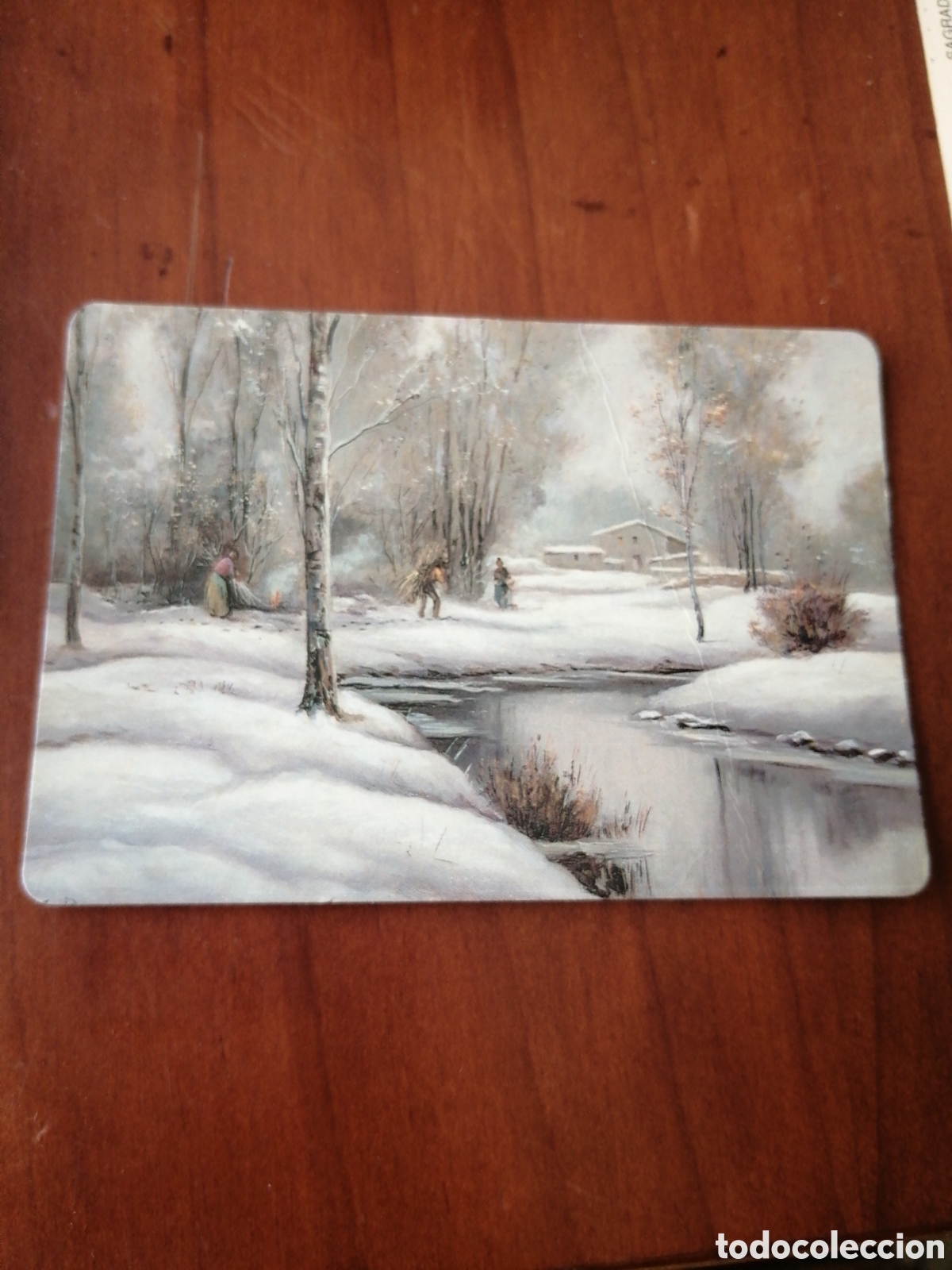 Coleccionismo Calendarios: CALENDARIO PINTURA CUADRO 1996 MUEBLES DOMINGUEZ INVIERNO RIO HELADO