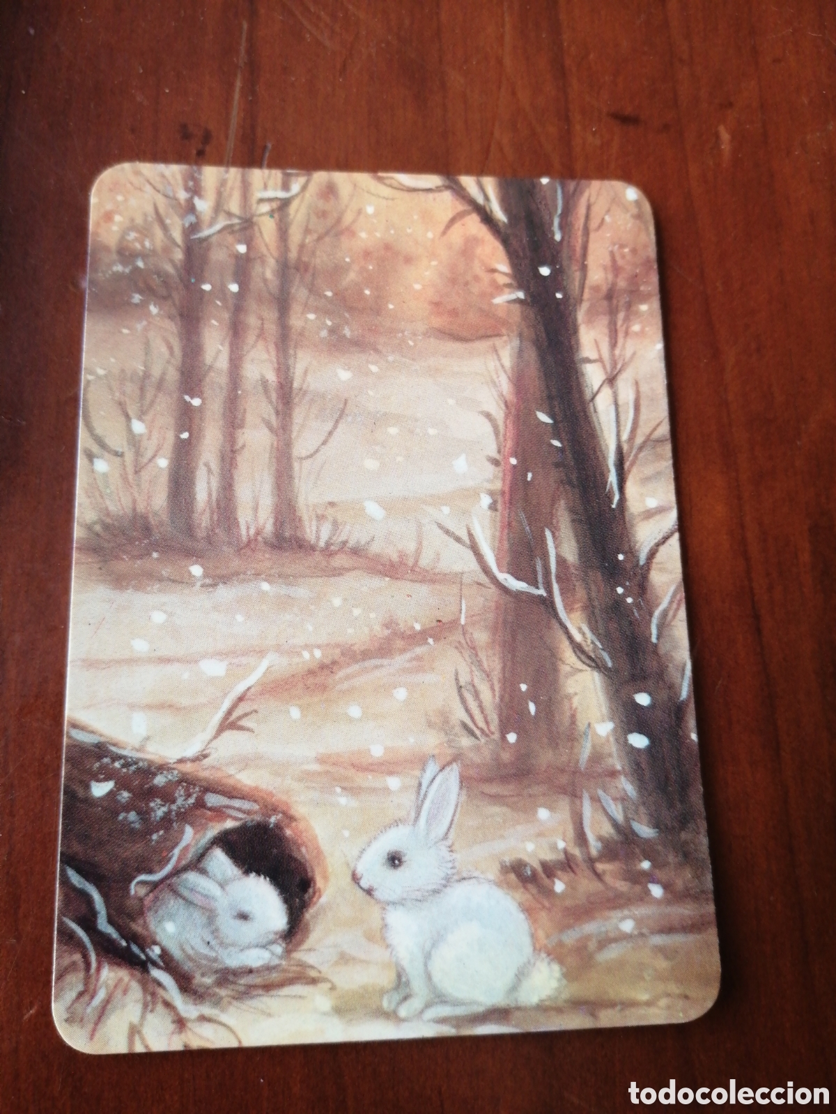 Coleccionismo Calendarios: CALENDARIO PINTURA CUADRO 1987 CONEJOS LIBRERIA PAPELERIA RAMOS LA CORU&Ntilde;A