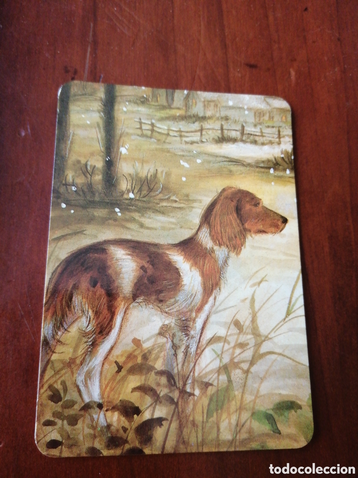 Coleccionismo Calendarios: CALENDARIO PINTURA CUADRO 1987 PERRO LIBRERIA PAPELERIA RAMOS LA CORU&Ntilde;A