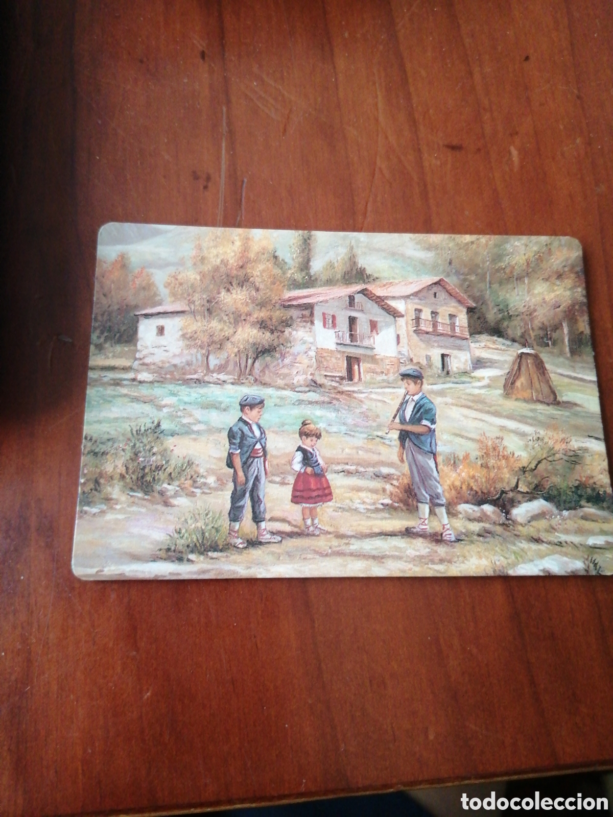 Colecionismo Calend&aacute;rios: CALENDARIO PINTURA CUADRO 2001 PELUQUERIA DE CABALLEROS CARRAL BARAKALDO