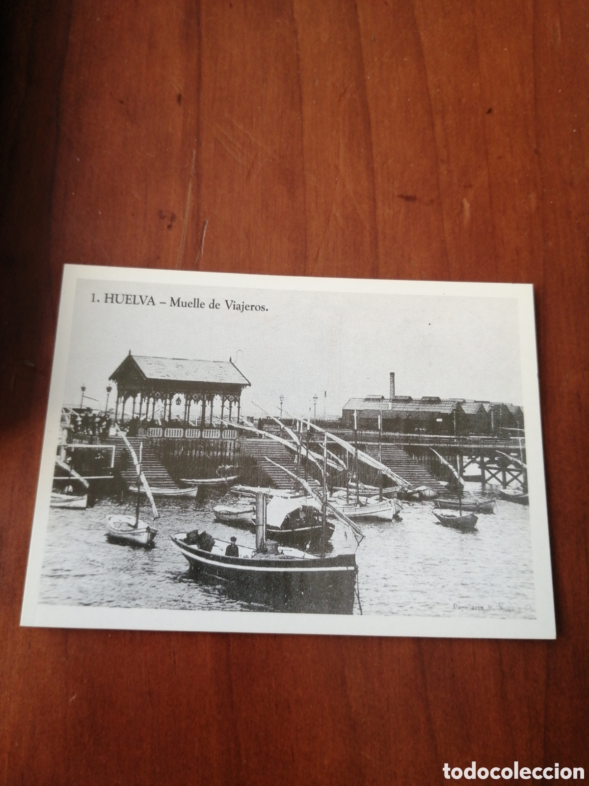 Coleccionismo Calendarios: CALENDARIO CUADRO 1999 FOTOGRAFIA ANTIGUA 1 HUELVA MUELLE DE VIAJEROS