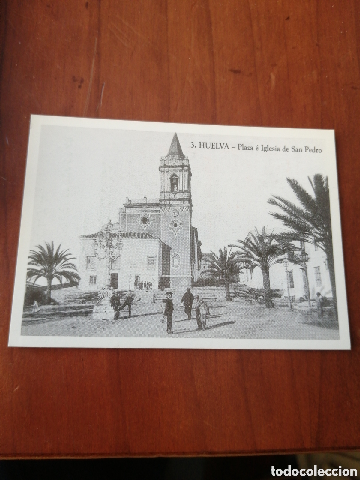 Coleccionismo Calendarios: CALENDARIO CUADRO 1999 FOTOGRAFIA ANTIGUA 3 HUELVA PLAZA E IGLESIA DE SAN PEDRO BAR ASTORIA