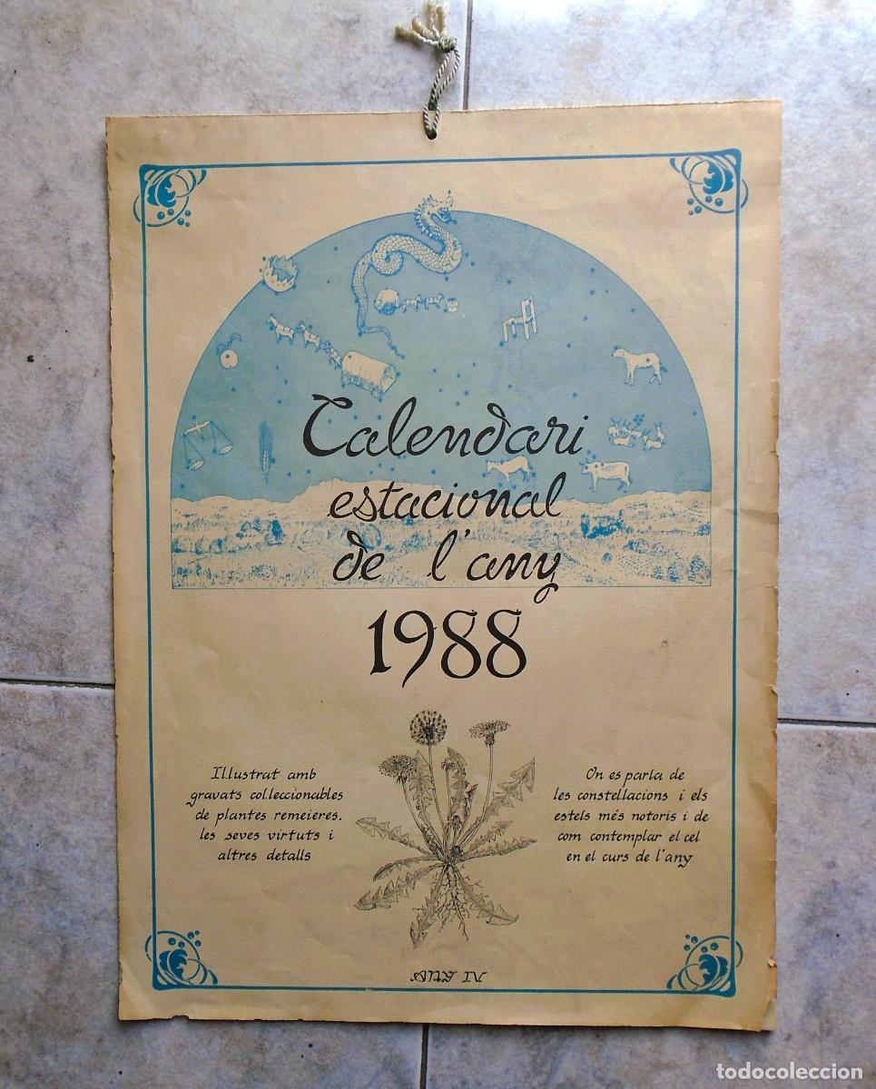 Collezionismo Calendari: CALENDARIO ESTACIONAL DE 1988