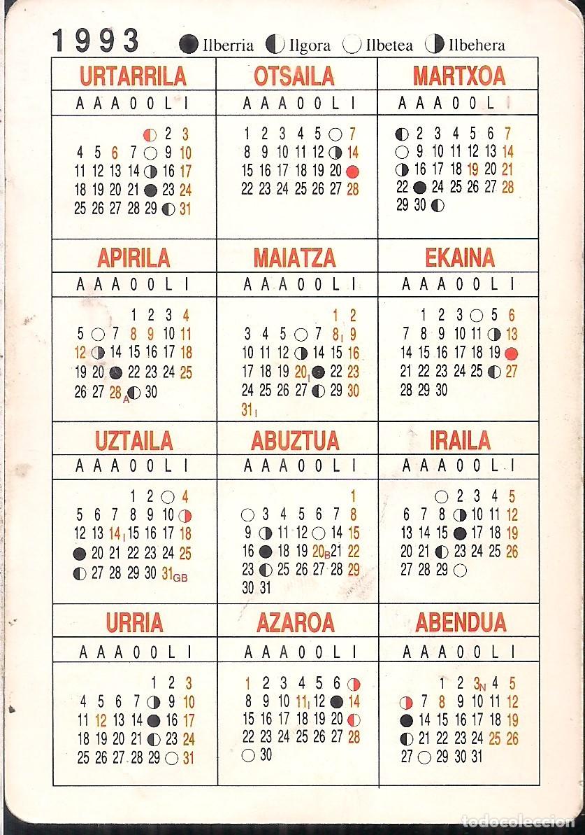Coleccionismo calendarios: CALENDARIO DE BOLSILLO 1993. ELKAR - Foto 2