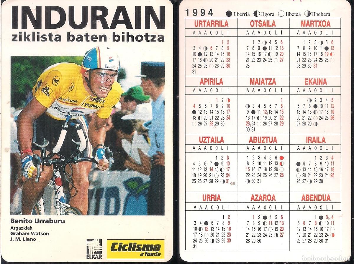 Coleccionismo calendarios: CALENDARIO DE BOLSILLO 1994. INDURAIN - Foto 1