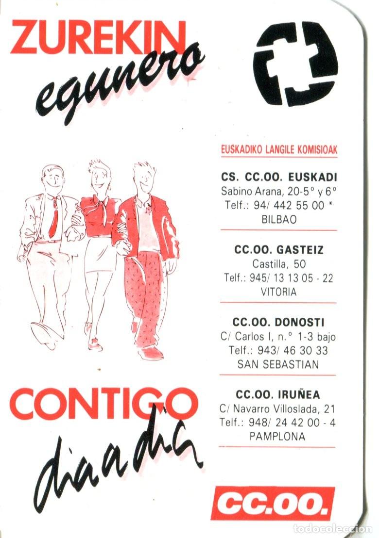 Coleccionismo calendarios: CALENDARIO POLITICO. SINDICATO COMISIONES OBRERAS CCOO EUSKADI. A&Ntilde;O 1991