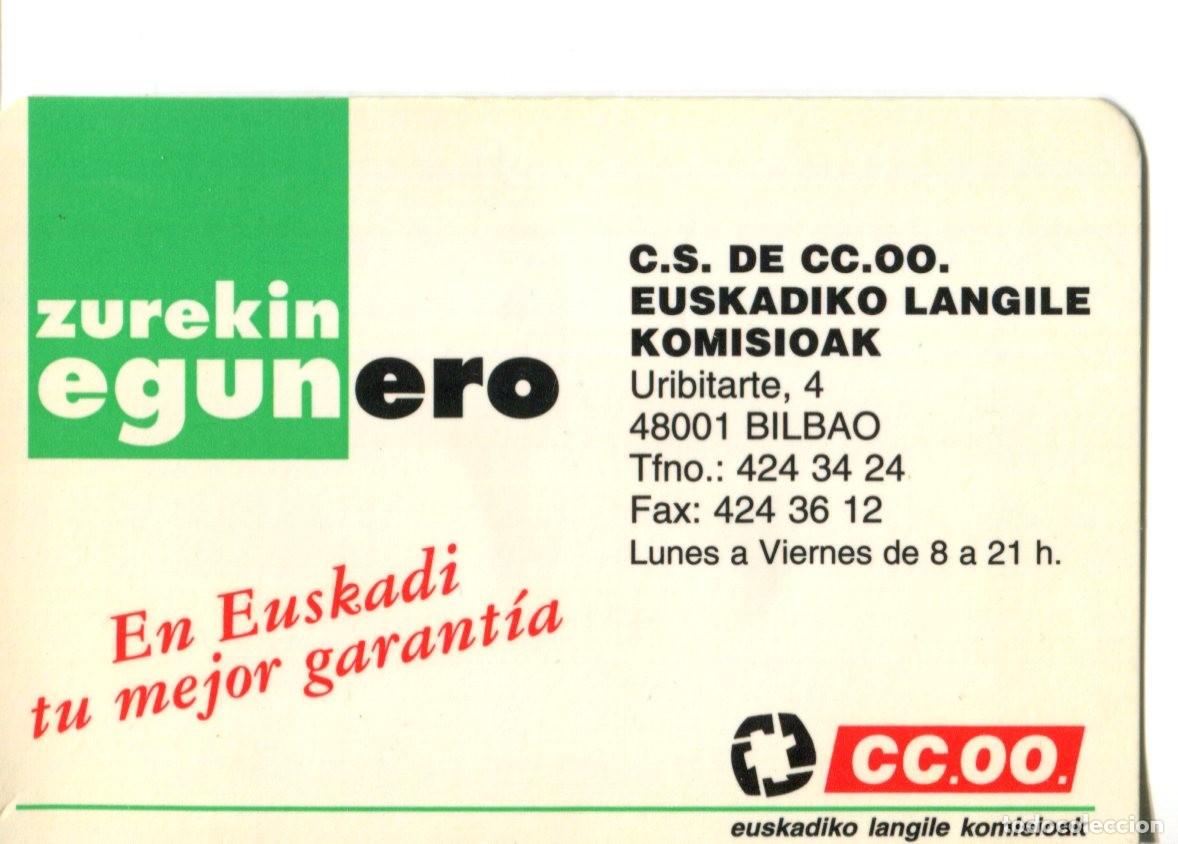 Collezionismo Calendari: CALENDARIO POLITICO SINDICATO -CCOO PAIS VASCO -A&Ntilde;O 1996