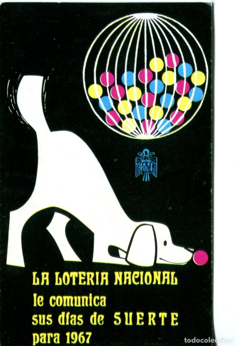 Coleccionismo calendarios: CALENDARIO DE BOLSILLO. LA LOTER&Iacute;A NACIONAL 1967.
